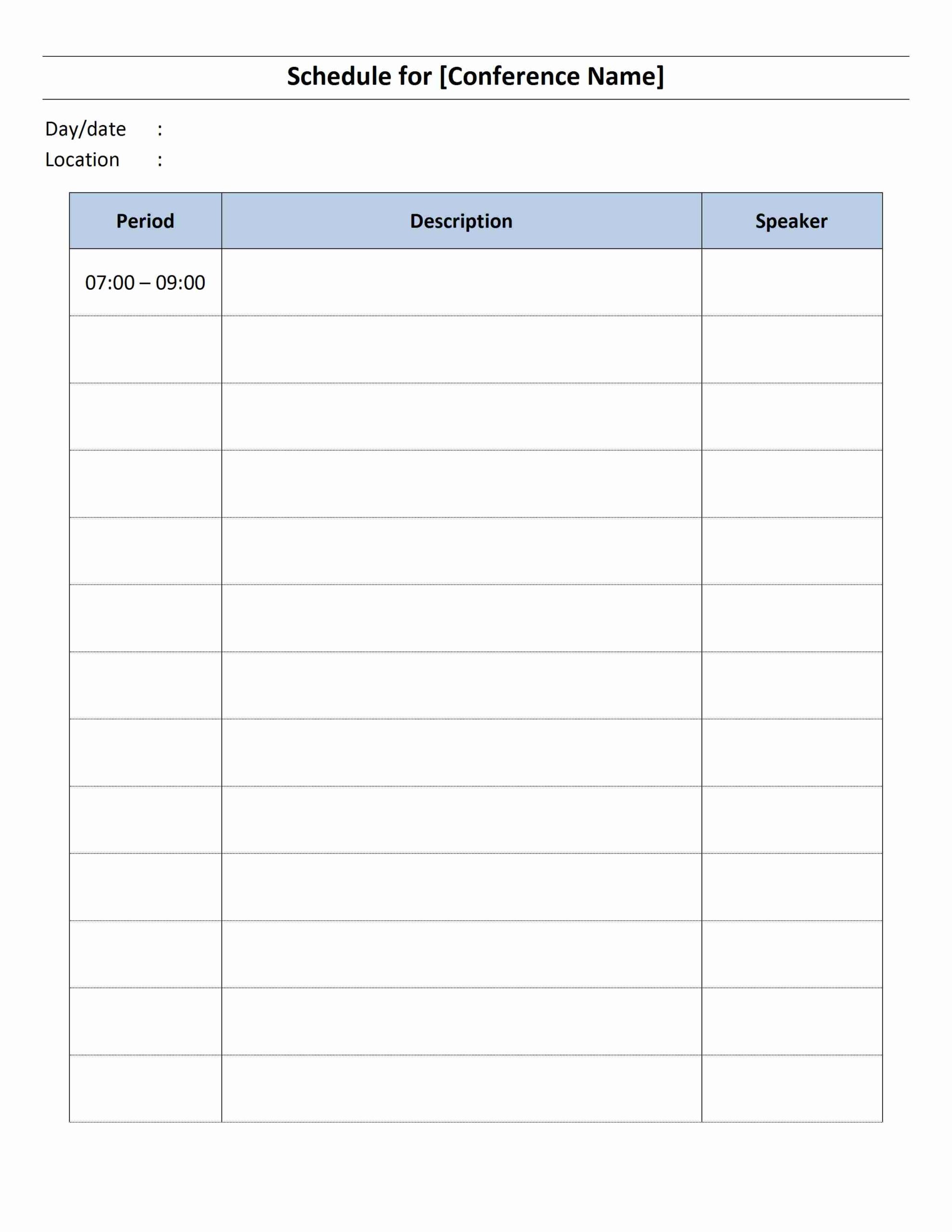 day event schedule template day event schedule template
