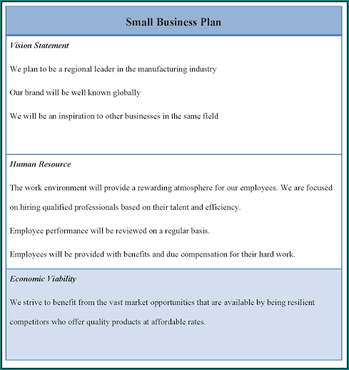 Best Business Plan Template Example
