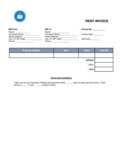 Blank House Rent Receipt Template