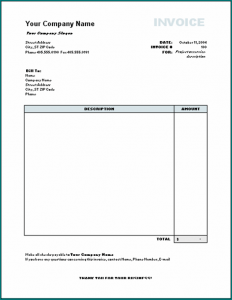 Blank Invo 》Free Printable Blank Invoice Template