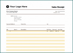 Blank Receipt Template