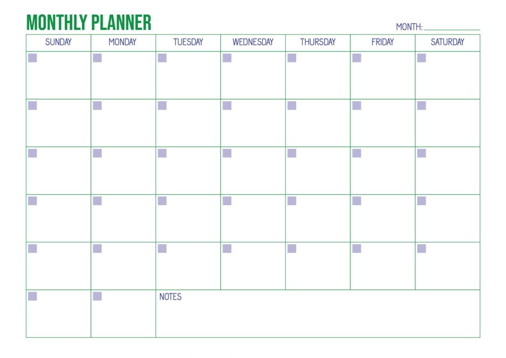 》Calendar Planning Template