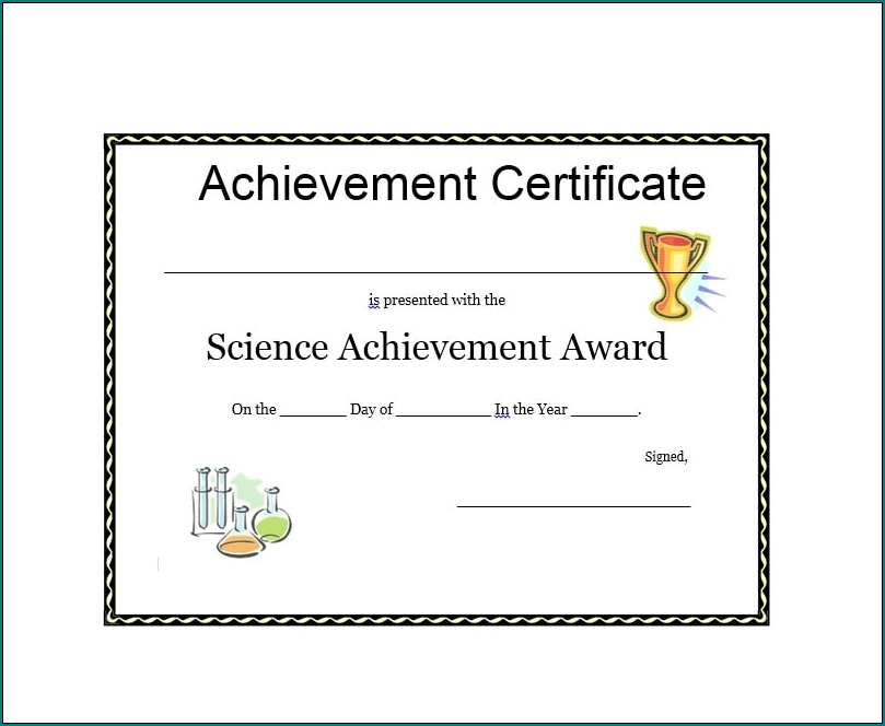 Certificate Of Accomplishment Template Sample