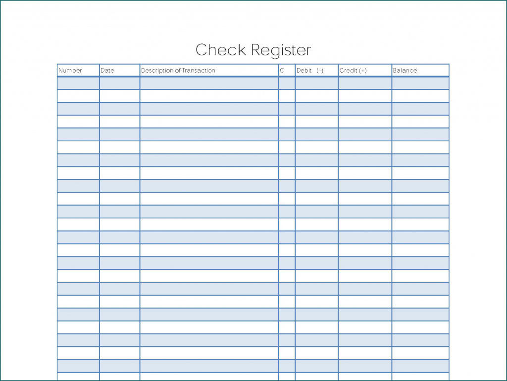 》Free Printable Check Register Template