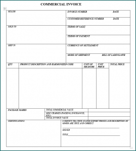 Commercial Receipt Template Example