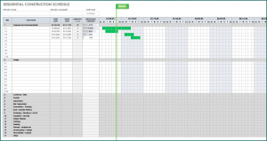 Construction Schedule Template Excel Example