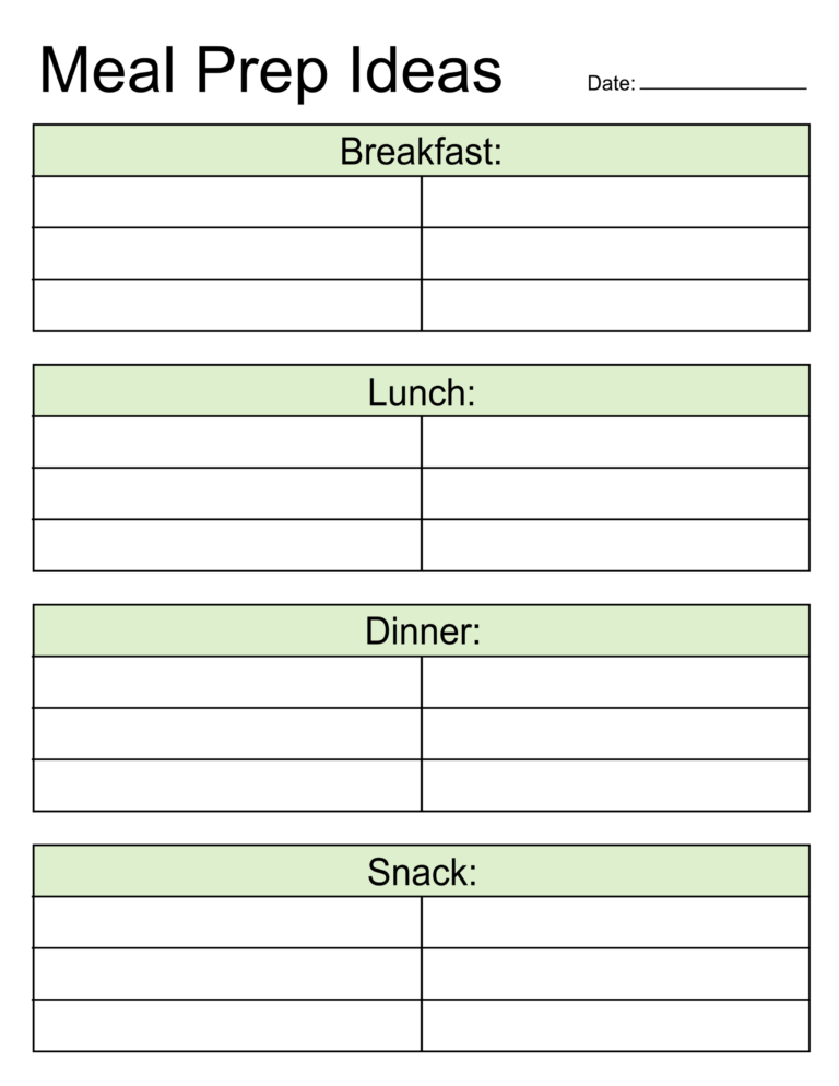 》Daily Meal Planning Template