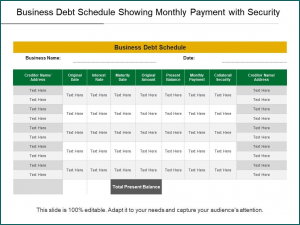 》Free Printable Debt Schedule Template