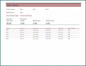 》Free Printable Employee Time Tracking Excel
