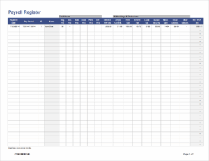Example Payroll Schedule Template