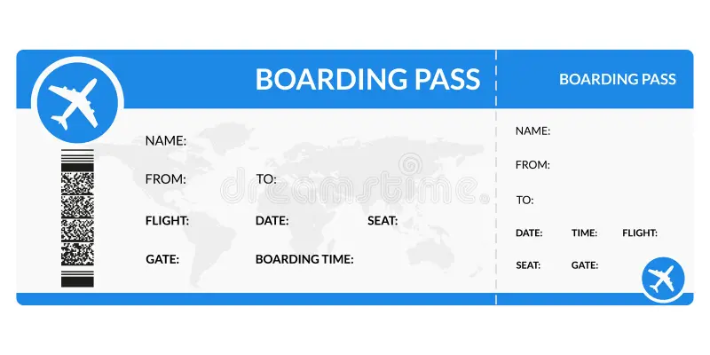 Example Plane Ticket Template Example Plane Ticket Template
