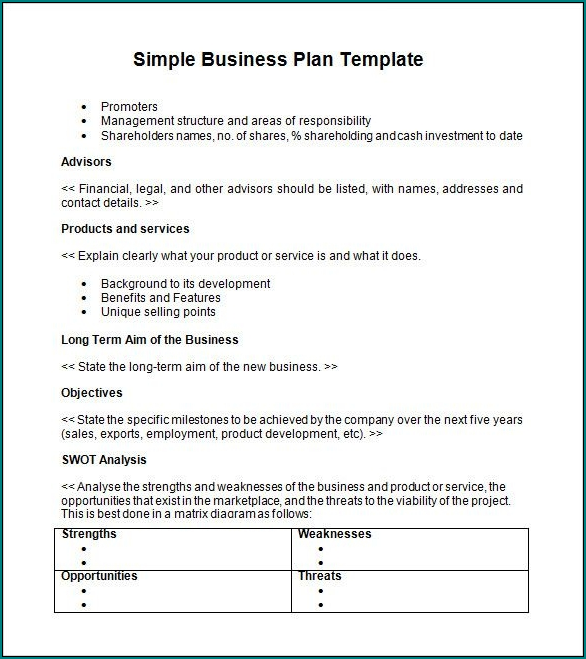 Example of Best Business Plan Template