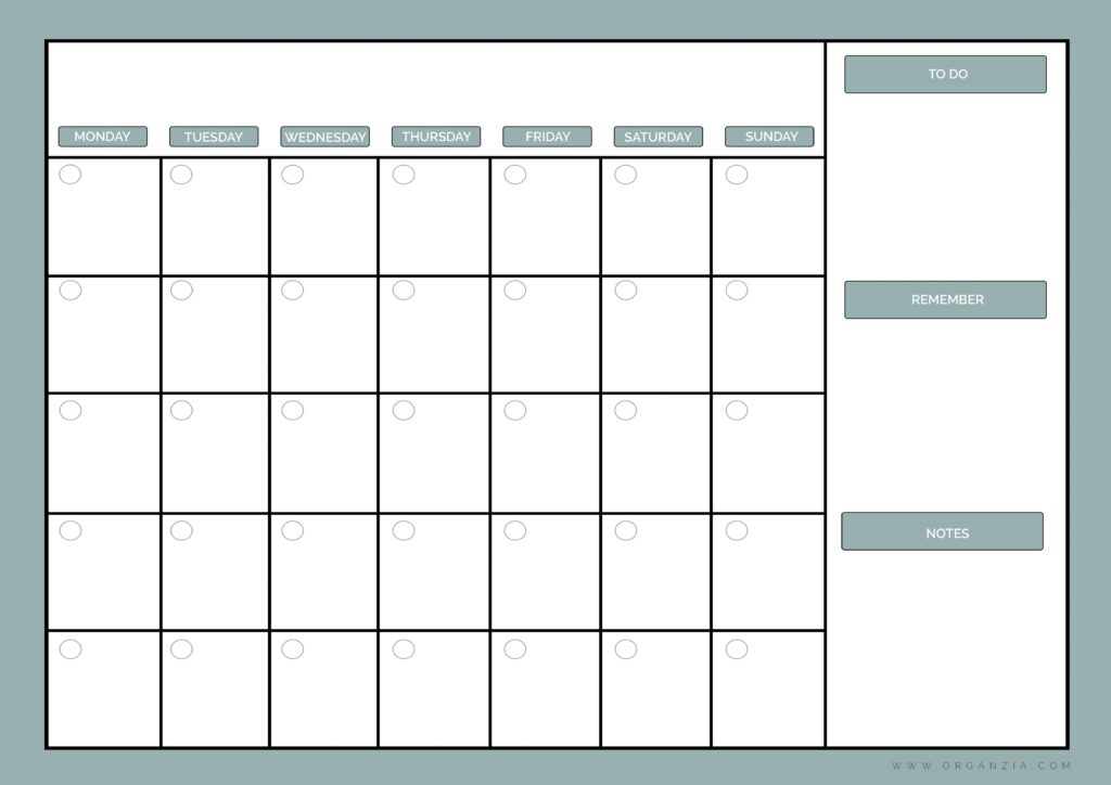 》Calendar Planning Template