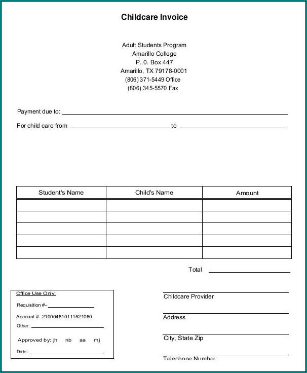 》Free Printable Daycare Receipt Template Bogiolo