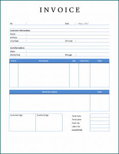 Example of Example of Carpenter Receipt Template