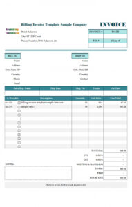 Example of Itemized Invoice Template