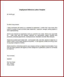 Example of Job Reference Letter Template