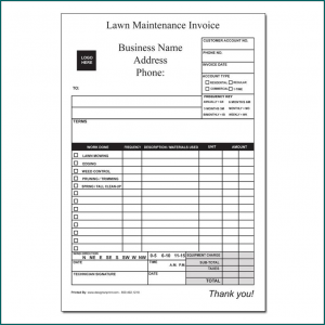 》Free Printable Lawn Care Receipt Template