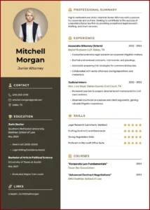 Example of Lawyer Resume Template