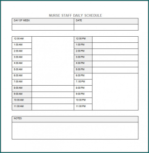 》Free Printable Nurse Schedule Template