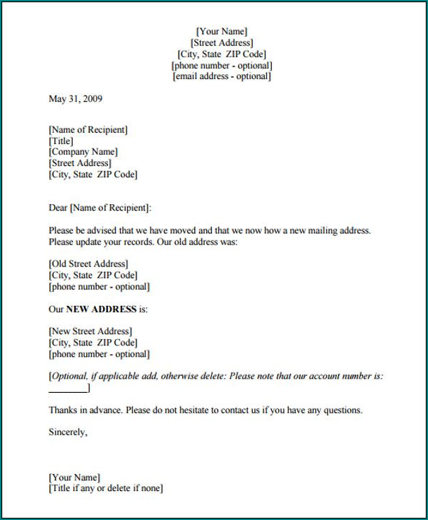 Example of Official Letter Template