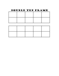 Example of Printable Ten Frame Template