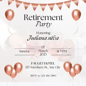 Example of Retirement Party Invitation Template