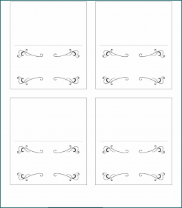 Example of Table Card Template