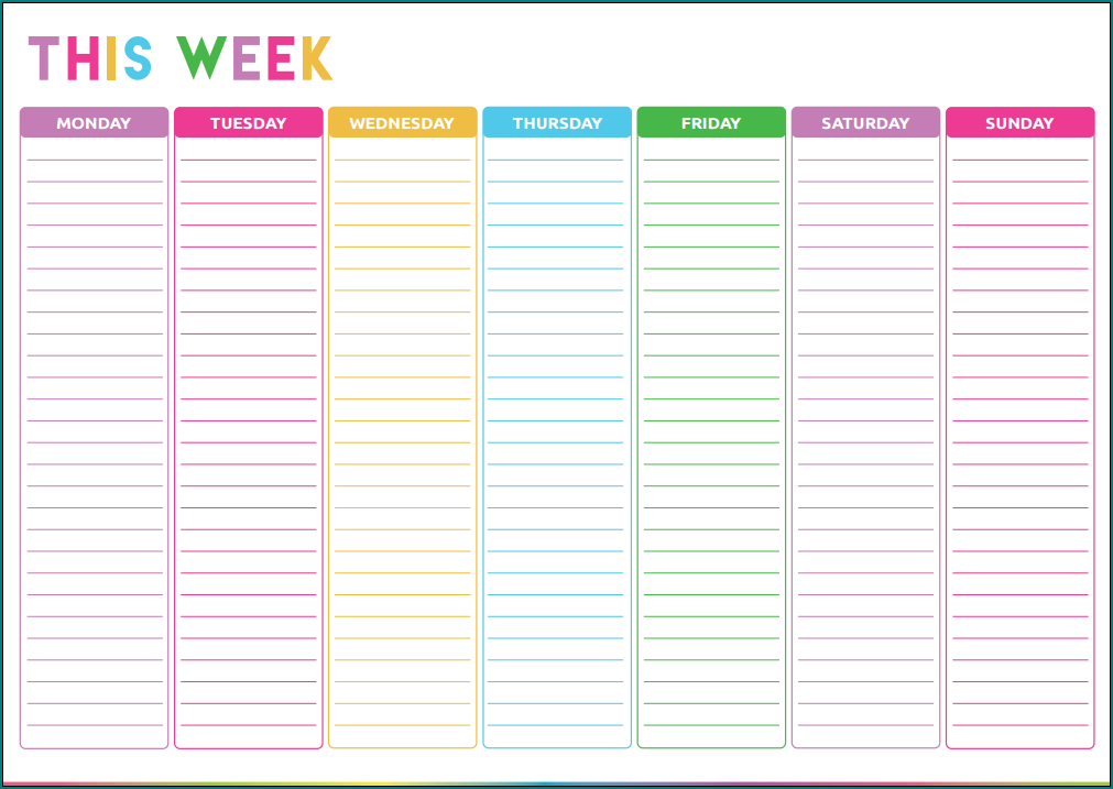  Free Printable Weekly To Do List Template