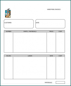 》Free Printable Handyman Receipt Template