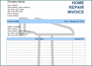 》Free Printable Home Repair Receipt Template