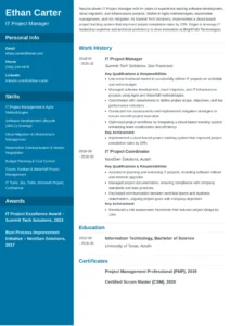 IT resume template word