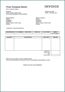》Free Printable Invoice Template Word