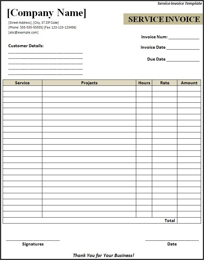 Itemized Invoice Template Itemized Invoice Template
