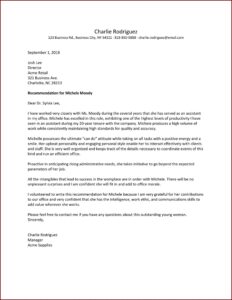 Job Reference Letter Template Example