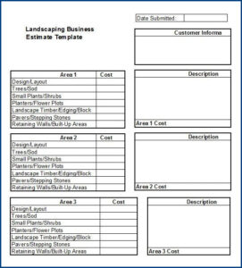 Landscape Estimate Template