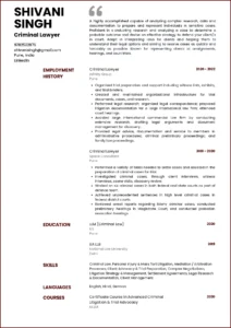 Lawyer Resume Template