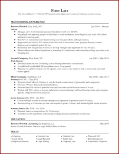 Lawyer Resume Template Sample