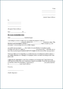 Lease Agreement Termination Template