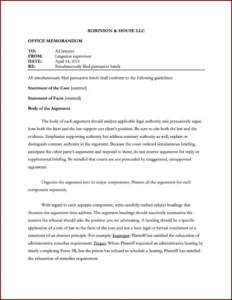 Legal Memo Template