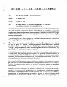 Legal Memo Template Sample