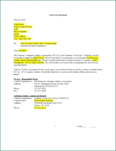 Letter of Agreement Template