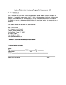 Letter of Interest for a Job Template Example