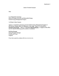 Letter of Interest for a Job Template Sample