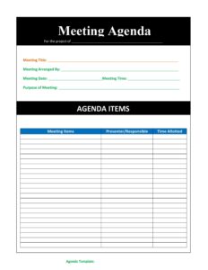 The Ultimate Guide to Printable Meeting Agenda Templates