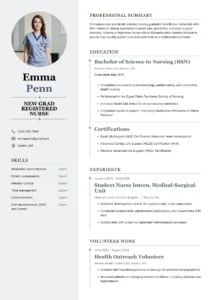 Simple New Grad Nursing Resume Template Word