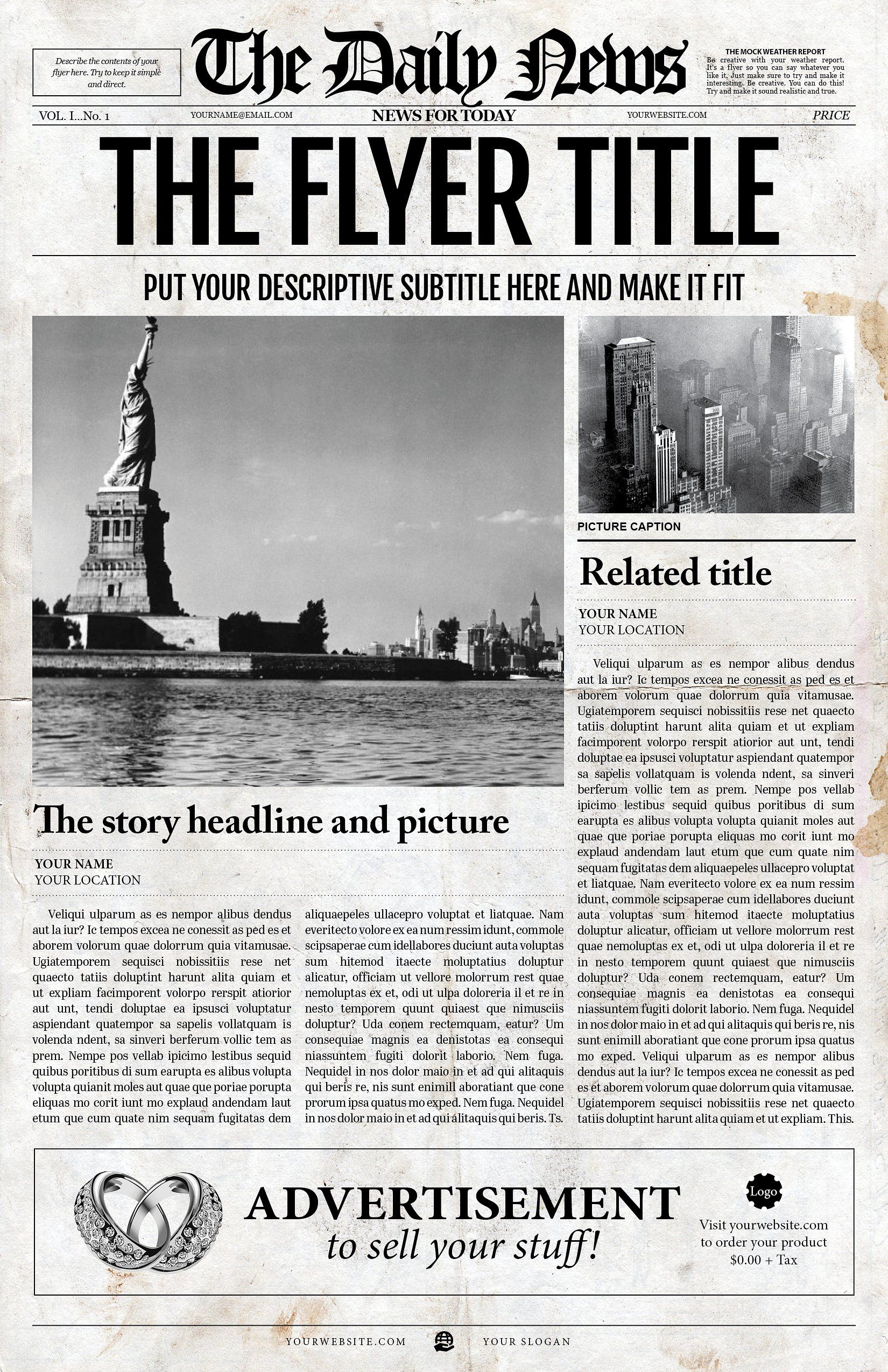 Old Newspaper Template