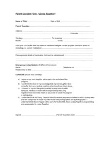 Parent Consent Form Sample
