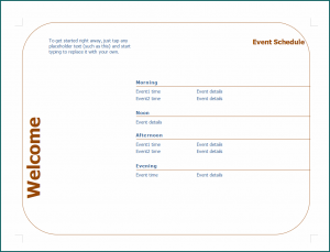 Party Program Template