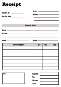 Payment Receipt Template